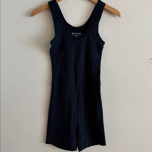 Set Active Sportbody Onesie Active Jumpsuit Medium Sleeveless Tank Navy Blue